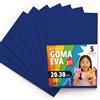 OFITURIA Fogli di Gomma Eva Colorata per Lavoretti Creativi, Fai-da-te, Progetti Scolastici, Scrapbooking, Decorazioni Artistiche e Biglietti 20x30cm (Blu Scuro, 5 pz)