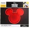 Paladone, Lampada da parete neon a LED con orecchie di Topolino della Disney, con licenza ufficiale e cavo di alimentazione, per casa, camera da letto, decorazione soggiorno, articolo cultura pop
