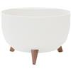 Siena Garden Oslo Stripe - Vaso per piante effetto strisce, 40 x 25 cm, in plastica sui piedi, con inserto