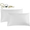 ELINEN Set di 2 federe per cuscino queen size, 100% cotone Supima 600 fili, tessuto rasatello, qualità premium, federe Stardand 2 pezzi