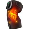 FlareMore Ginocchiera Riscaldante Senza Fili, Ginocchiera Riscaldante con Touchscreen, Fascia Riscaldante Spalla/Gomito con 5 Livelli Riscaldamento, 5 Modalità Vibrazione, 4 Motori Integrati, Batteria 5000mAh
