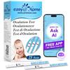 Easy@Home 25 Test Ovulazione 25mIU/ml, Altamente Preciso, Monitoraggio Attendibile del Ciclo e del Periodo Fertile, Alimentata da gratuita Italiana APP Premom(iOS & Android)