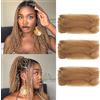 TOOPBIUTI Afro Kinky Bulk Hair 16 Inch Spring Twist Braiding Hair Bulk Locs Dreadlock Extensions Afro Kinky Curly Crochet Braid Hair (27#, 16inch-3pc)