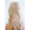 Prosy, Fermaglio per capelli da sposa a forma di pianta rampicante con fiori e diamanti sintetici, accessori per donne e ragazze (argento)