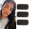 TOOPBIUTI Afro Kinky Bulk Hair 16 Inch Spring Twist Braiding Hair Bulk Locs Dreadlock Extensions Afro Kinky Curly Crochet Braid Hair (4#, 16inch-3pc)