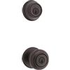 Kwikset 690 Cove Keyed Entry Knob and Single Cylinder Deadbolt Combo Pack con SmartKey in bronzo veneziano con Microban