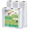 KitchenBoss Sacchetti Sottovuoto per Alimenti：3 Rotoli 28 x 600 cm + 3 Rotoli 20 x 600 cm, Rotolo Sottovuoto Alimenti per Conservazione Alimenti e Cottura Sous Vide