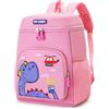 XNDZ Zaino per bambini per asilo nido bambini zaino dinosauro con cinghia toracica asilo scuola zaino all'aperto per 3-6 anni ragazzi ragazze, Dinosauro rosa., Small