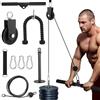Forbabe Fune per fitness, cavo fai da te, sistema Pulley, cavo fitness con corda per tricipiti e asta dritta, attrezzo per l'allenamento per la casa, la palestra