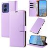 KKEIKO Cover per Motorola Moto G85 5G / Motorola Edge 50 Fusion 5G, Antiurto Custodia in PU Pelle con Blocco RFID, Magnetico Protettiva Cover per Motorola Moto G85 5G, Viola