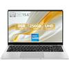 Tunhail PC Portatile da 15,6 pollici, Computer portatile Celeron N4000, Notebook 8GB RAM 256GB SSD, Laptop Full HD 1920 x 1080, apertura e chiusura a 180 gradi, WiFi 5, Mini HDMI, TF Card Slot, USB3.0, BT4.2