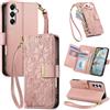 Fertuo Cover per Samsung Galaxy A16 / A26 / A17, Fiori Custodia a Libro Portafoglio Antiurto in Pelle PU Flip Case Interna Silicone con Porta Carte, Supporto, Chiusura Magnetica e Cinturino, Rosa