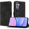 YIRRANZD Custodia per Samsung Galaxy A55 5G, Cover a Libro in Pelle PU con Slot Cart e Silicone TPU Bumper, Flip Caso Portafoglio Cover per Samsung A55 5G (Nero)