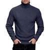 COOFANDY Maglione da uomo a collo alto, maglione lavorato a maglia a costine, maglione a collo alto, maglione a maniche lunghe leggero maglieria business pullover da lavoro, Blu reale, M