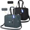 BAGZY 2pcs/set Bagaglio a Mano 40x30x20 Wizzair, Impermeabile Borsa Cabina da Viaggio Aereo Pieghevole, per Parto Ospedale, da Ginnastica Borsa Del Fine Settimana Borse da Palestra (Nero+Grigio)