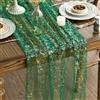 Artoid Mode Garza Tulle Glitter Foil Verde Oro Runner da Tavolo 70 x 300 cm, Decorazione da Tavolo da Cucina Vacanze Feste Compleanno Matrimoni