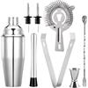 Windfromort Shaker Caffè Freddo - Shaker Cocktail 750ml in Acciaio Inox - Kit Cocktail 8 Pezzi con Misurino per Cocktail, Colino, Cucchiaio, Versatore - Cocktail Set per Bar, Casa, Feste
