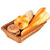 Buachois Cesto per Il Pane,Cestini in Vimini Intrecciato,Cestini Rettangolari per La Conservazione,Cesto per Frutta Impilabile Ristorante Che Serve Contenitore per Alimenti,per Servire Cibo, Frutta e Verdura