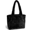 PIECES, Pcjanice Fur Shopper Donna, Nero, taglia unica