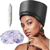KEUTHON Cuffia Termica per Capelli, Cappello termico per Capelli Elettrico, Cuffia Cappuccio con 2 modalità di temperatura per Hair Cura Casa, salone (Nero)