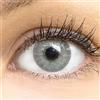 GLAMLENS Lenti a contatto colorate grigio Turin Grey - mensili - con porta lenti a contatto -grigie naturali in silicone idrogel - 2 pezzi - DIA 14.0 - senza correzione 0.00 diottrie lente a contatto
