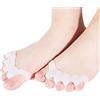 Haofy Separatore Dita Piede, 4 paia Protezione per Dita a Martello in Silicone per Giorno e Notte, Alluce Valgo Correttore per Donna e Uomo