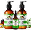 P-Beauty Cosmetic Accessories P-BEAUTY Set di shampoo 3 in 1, balsamo nutriente per capelli sani e lucenti, densità dei capelli e salute dei capelli, con rosmarino, ricino nero e olio di Batana, balsamo e shampoo e olio per
