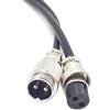 bayzconn 3,28 ft GX16 2 pin maschio a femmina cavo aeronautico, GX16 2 pin femmina a maschio connettore cavo elettrico piastra di montaggio cerchio metallo adattatore cavo per navi 18AWG (1 metro)