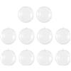 Uwithdanceme 10 palline di plastica trasparenti riempibili, per albero di Natale, matrimoni, feste, fai da te, palline di Natale trasparenti (9 cm)