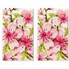 Geroclonup Set di 2 asciugamani da bagno con fiori di ciliegio, rosa, morbidi, con fiori di ciliegio, per bagno, cucina, hotel, spa, decorazione, regalo, 61 x 40 cm