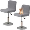 AIMENJOY Coprisgabello da bar Jacquard Coprisedie con Schienale Universale Fodere per Sgabelli per Sedia da Bar Fodere Coprisedia Rimovibile per Bar Cene Hotel (Dark grey,2)