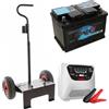 T.O. Set completo: carrello Volpi + batteria 70 Ah + caricabatteria Telwin Touring 18