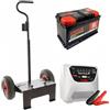 T.O. Set completo: carrello Volpi + batteria 80 Ah + caricabatteria Telwin Touring 18