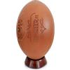 RUGBIER - Pallone da Rugby Vintage in Pelle + Tee in Legno - Misura 5 - Regalo Decorativo da Collezione per Appassionati e Giocatori - Design Tradizionale con Incisione al Laser