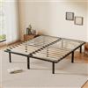 TEENO Rete Letto Matrimoniale 160x190 a Doghe in Legno,con 9 Gambe e 2x14 File di Doghe,Alto Sotto Letto 32 cm per Ampio Spazio di Archiviazione,Adatta a Tutti i Tipi di Materassi,Stile Moderno
