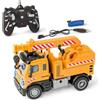 Carson 1:50 Nano City Autogru 2,4 GHz - Auto radiocomandato, veicolo RC, autonomia di 40 minuti, giocattolo per bambini, mezzo da cantiere, auto telecomandata