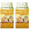 Anibest Pellet di piccoli animali, 100% lettiera naturale per conigli, criceti, porcellini d'India e Co, pellet di legno assorbenti e antiodori, lettiera facile da dosare, 11 kg/20 l (Confezione da 2)