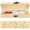 CHGCRAFT Scatola dei Ricordi in Legno di gravidanza Keepsake Box Colibrì scatola di legno di annuncio di gravidanza con nastro di rafia e blocco Regali di annuncio per papà marito, 8x2x1,2 pollici