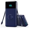 Trswyop Power Bank 26800mAh, 25W PD+QC4.0 USB C Batteria Esterna con 2 Cavi Integrati Ricarica Veloce, 5 uscite Caricatore Portatile Compatibile con Apple Watch, iPhone,Samsung