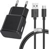 Nipow Caricabatterie Samsung 15W con 1 M Cavo Type-C Ricarica Rapida per Samsung Galaxy S10/S10e/S9/S8 Plus/A13/A14/A15/A33/A34/A52/A54 5G, Caricatore Rapido Alimentatore Presa USB Spina USB