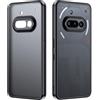 zZjoOoj Cover Opaca per Nothing Phone 3a, Anti-Giallo,Traslucida Opaco Retro Antiurto Cellulare Custodia (Nero Opaco)