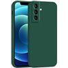 Mixroom - Cover Custodia Case per Samsung Galaxy S21 Plus Protezione Fotocamera in Silicone TPU Morbido Opaco Bordi Piatti Colore Verde Foglia