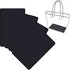 PH PandaHall Shaper Base per Borsetta, 4 pz Rettangolo Acrilico Borsa Fondo Tote Bag Base Shaper Fodera Inserto Borsa A Mano Fondo per Zaini Borsa di Lavoro A Maglia, Nero