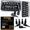 Buffalo Tools Set di 7 punte esagonali da 3/8 H3-H10, in acciaio al vanadio resistente, finitura antiruggine, set di utensili da 2 mm-10 mm con vassoio portaoggetti
