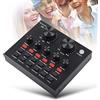 Hahhhha V8 Mixer audio Bluetooth esterno USB - 220 V, nero, portatile, microfono per cuffie, controller audio dal vivo, karaoke, DJ, scheda audio per PC
