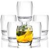 Kmi Chou Set di 6 bicchieri in plastica da 226,8 g, lavabili in lavastoviglie, senza BPA, infrangibili, per succo, vino, acqua, bicchieri in acrilico (trasparenti)