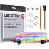 BTF-LIGHTING FCOB COB RGB WS2811 IC Indirizzabile Striscia LED DC24V 3m 576LEDs/M 16W/M 10mm Bianco PCB Inseguimento Colore Flessibile ad alta densità Corda LED IP30 NON Impermeabile (Solo Striscia)