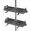 DIYGEEK Portasapone Doccia Senza Forare Grigio, 2 Pezzi