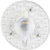 HAVA Modulo LED 230V, 12 W 1200lm, kit di conversione con supporto magnetico, per plafoniera, bianco caldo 3000K