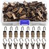 WMYCONGCONG 100 clip per tende con ganci, piccoli ganci resistenti, per luci per feste, per tende, foto, decorazione per la casa, doccia, drappeggi, artigianato, esposizione (rame antico)